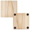Sustainable Greetings Juvale 12 Pack Unfinished Wooden Coasters, Blank Wood Crafts Squares for DIY with Non-Slip Foam Dots (3.7 in) - Wood Coasters for Crafts